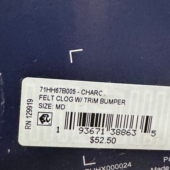 Haggar Mens Clog Slippers Size Medium Gray Felt Memory Foam Lightweight New - Picture 3 of 10